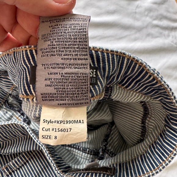 Kut From The‎ Kloth Reese High Rise Ankle Stretchy Jeans Blue Striped Festival 8 - Picture 10 of 16